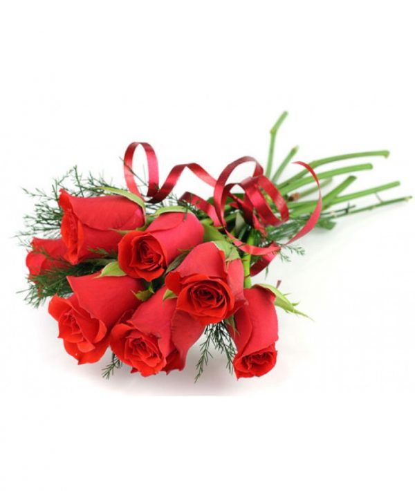 6 Pcs Thai Red Roses bouquet . Roses are imported from Thailand