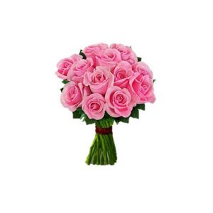 12 Thai Pink Roses in a bouquet. These roses are imported from Thailand. The look of the actual bouquet may slightly differ from the image displayed in website.