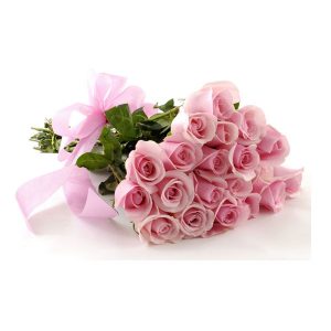 18 Thai Pink Roses in a bouquet. These roses are imported from Thailand. The look of the actual bouquet may slightly differ from the image displayed in website.