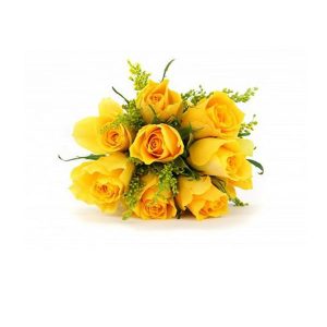 8 Thai Yellow Roses in a bouquet. These roses are imported from Thailand. The look of the actual bouquet may slightly differ from the image displayed in website.